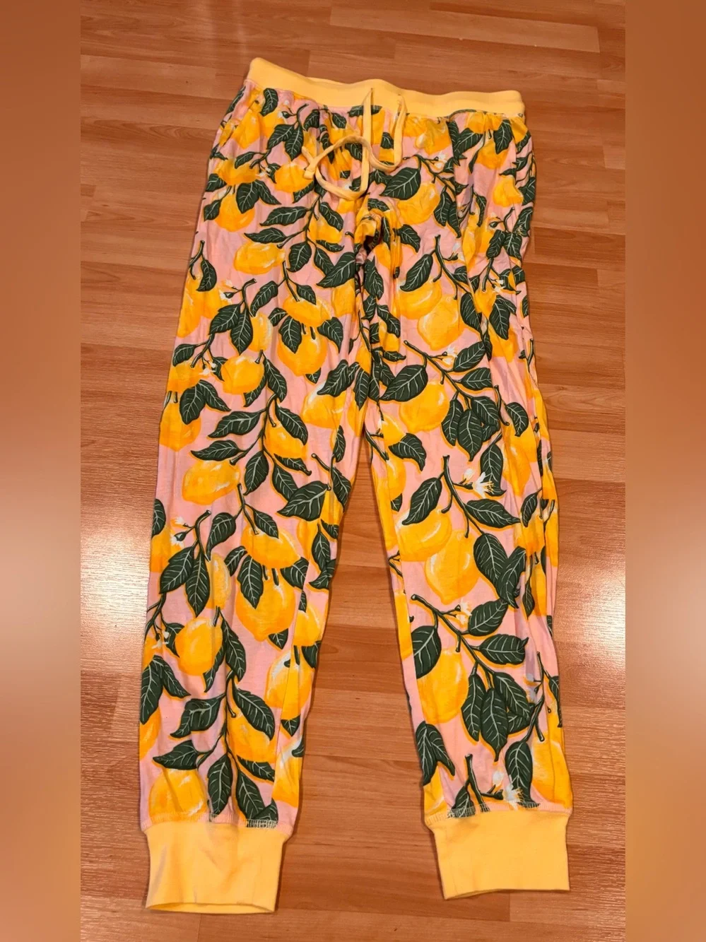 munki munki Yellow Lemon-Print Hooded Pajama 3 Piece Set